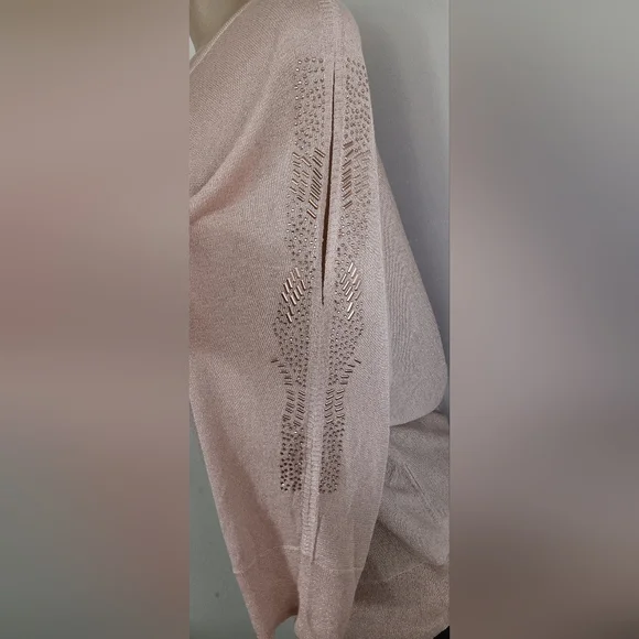 Roz & Ali Light Pink Knit Sweater - Picture 5 of 6